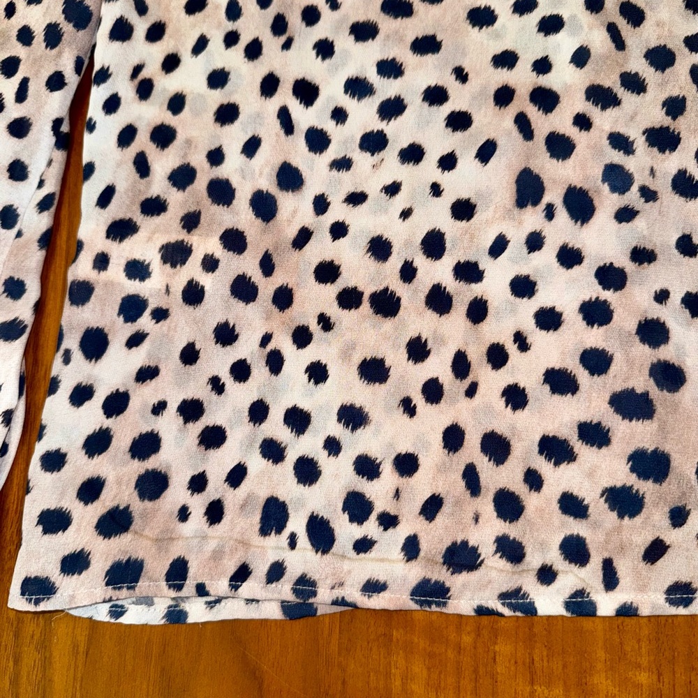 Blugirl Folies Leopard Print Semi-Sheer Blouse, NWT size 40 - Picture 9 of 11